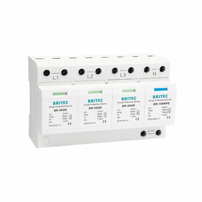 BRITEC BR-50GR 3P+1 Устройство для защиты от перенапряжений типа 1 с мощностью 50 кА и подключаемой структурой