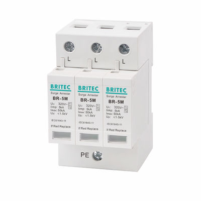 5kA 3P 320Vac Молниеносное защитное устройство типа 1+2 AC/класс I+II/серия класса B+C
